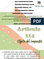 ARTICULO 114 AL 119 CAPITULO III DE LOS INGRESOS POR ARRENDAMIENTO Lineth