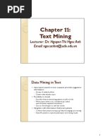 Text Mining: Lecturer: Dr. Nguyen Thi Ngoc Anh