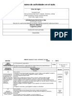 Cronograma de actividades lúdicas