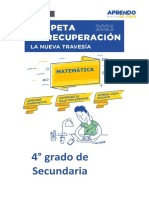 Carpeta de Recuperación 4° Secundaria