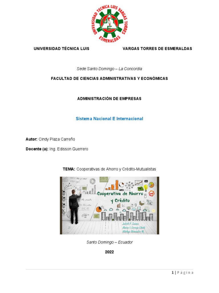 Cooperativas de Ahorro y Crédito en Ecuador | PDF | Cooperativa | Bancos