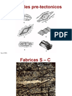 Pre-tectonic minerals and structural geology indicators