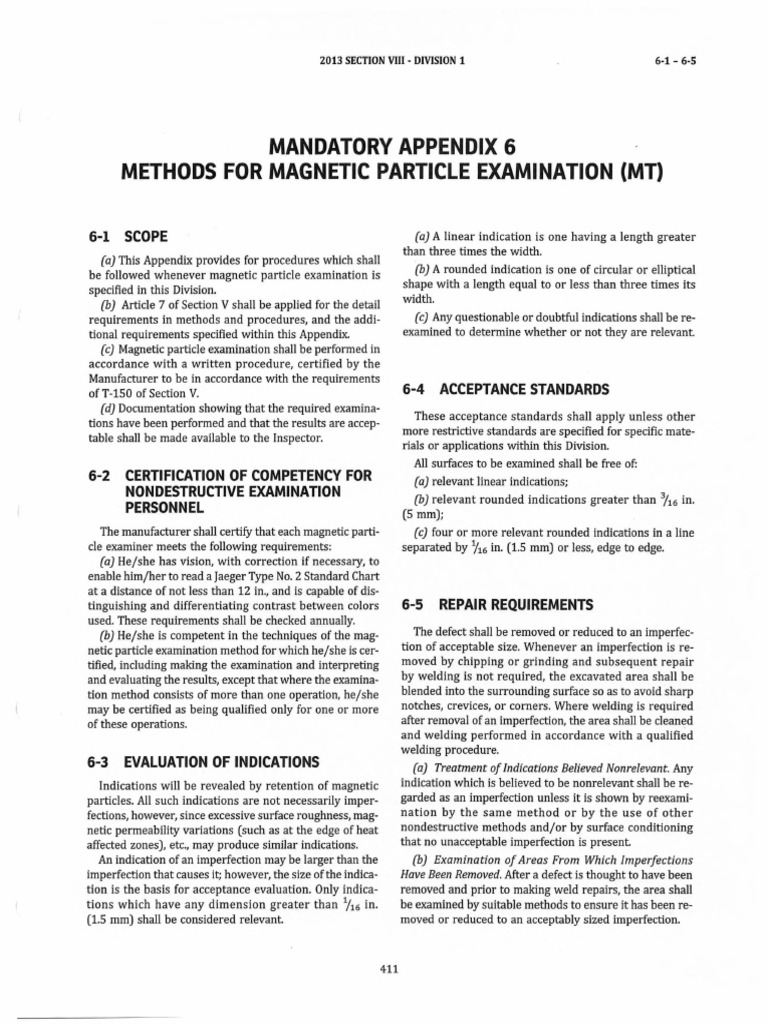 2013 Asme VIII Acceptance Criteria PDF Casting (Metalworking