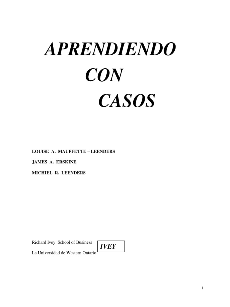 LEARNING WITH CASES Español PDF Aprendizaje Teoría