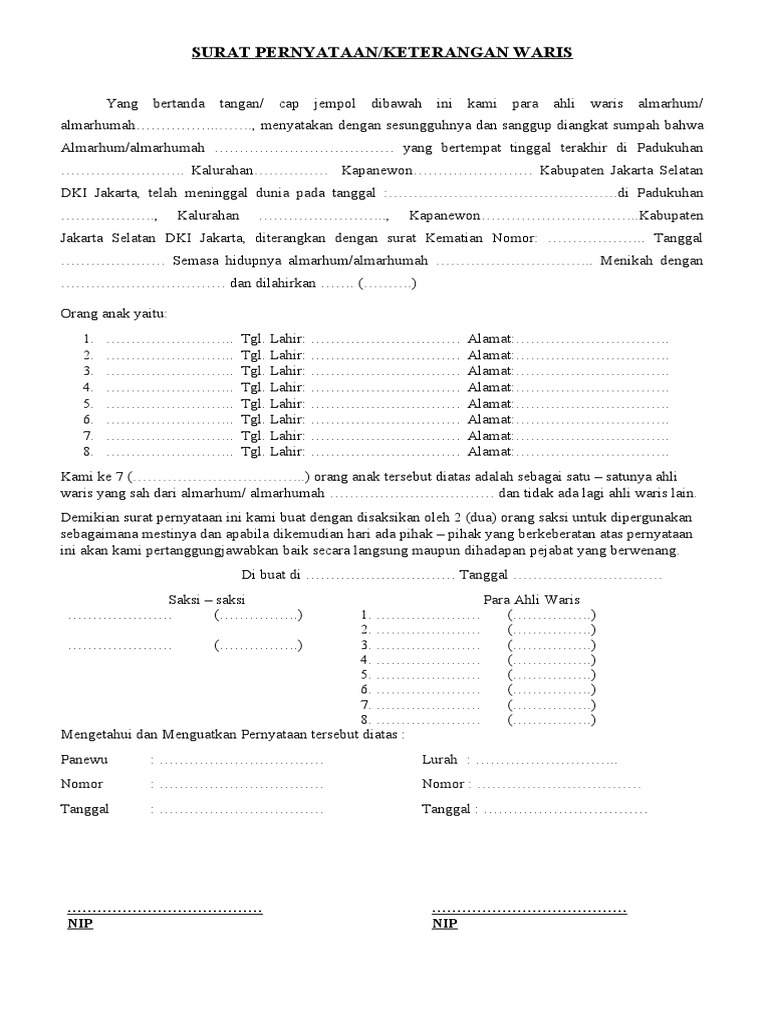 Surat Pernyataan | PDF