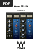 Waves API 550: User Manual
