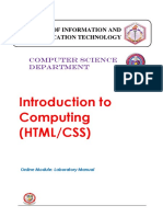 CC101 Introduction To Computing HTMLCSS