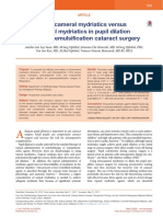 Intracameral Mydriatics Versus Topical Mydriatics in Pupil Dilation For Phacoemulsification Cataract Surgery