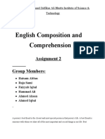 English Composition and Comprehension: Assignment 2 Group Members