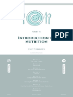 Introduction To Nutrition: Unit 6