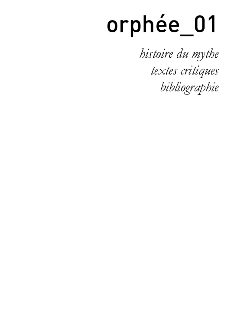 Blanchot Orphée - 
