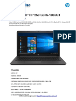 NB HP 250 G8 I5 1035G1 8GB 1TB V2GB 15 - 6 - 2P5L9LT