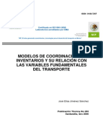 Libro Modelos de Coordinación de Inventarios y Su Relación Con Las Variables Fundamentales Del Transporte