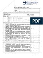 St. Paul Montessori Classroom Observation Form