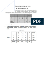 Mechanical Engineering Department ME 4205 (Assignment - 3)