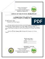 Appointment: Office of The Punong