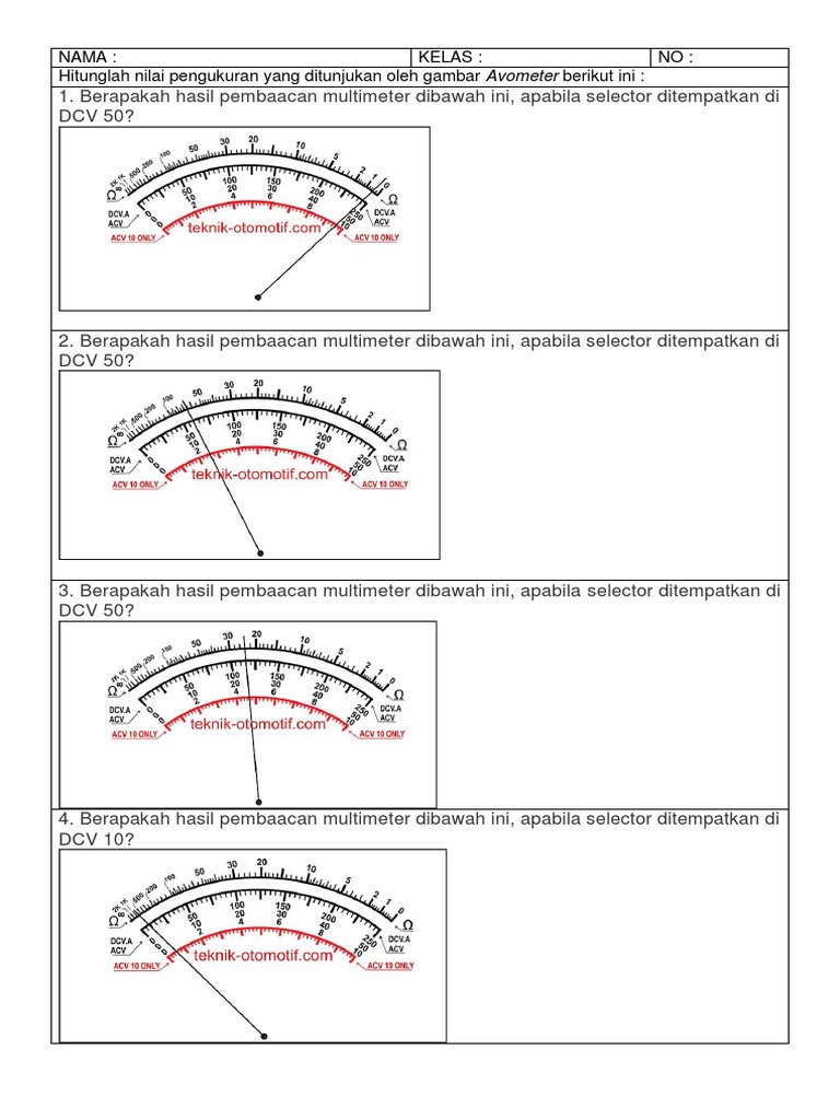 Soal Avometer | PDF