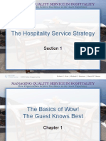 The Hospitality Service Strategy: Section 1