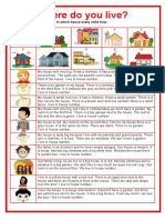 House Where Do You Live Oneonone Activities Reading Comprehension Exercise - 140473