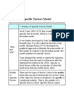 Specific Factors Model