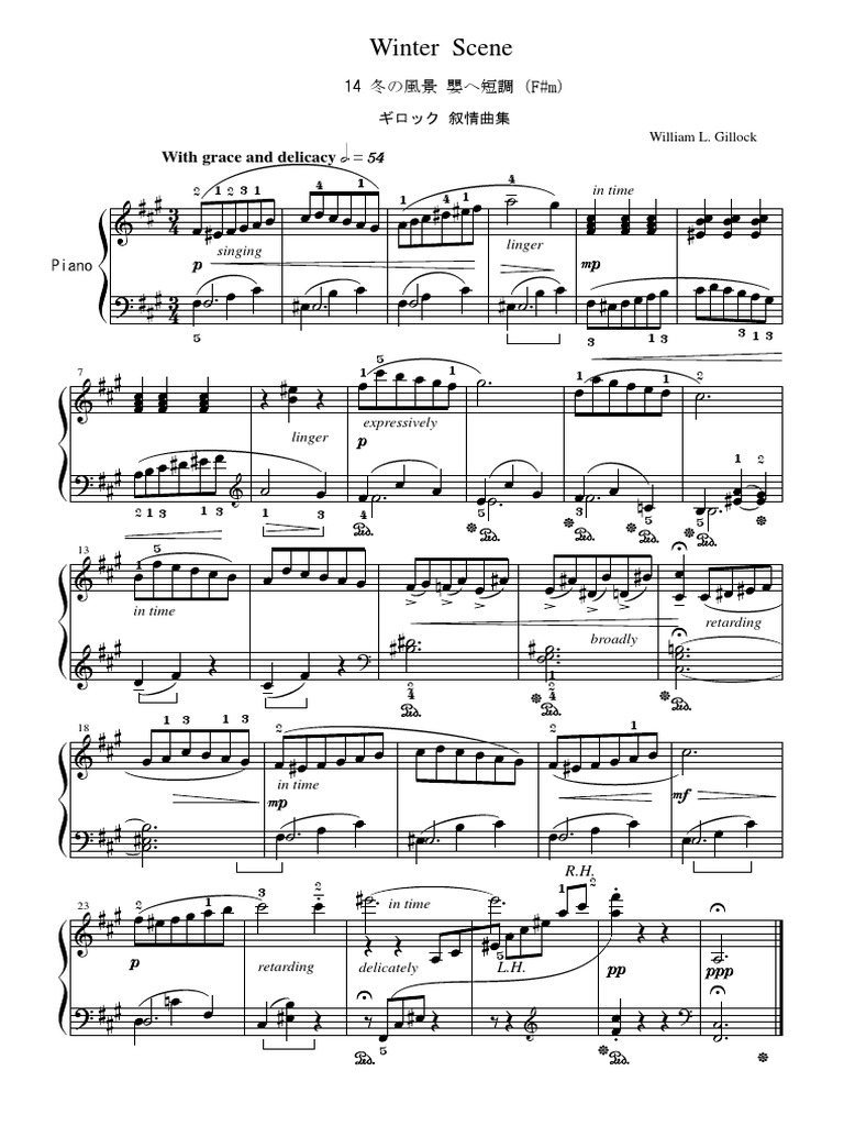 WINTER II 音楽スコア集 Two Winter Sketches by Brian Balmages