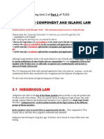 Summary of Learning Unit 2 of Part 1 of TL501 The African Component and Islamic Law