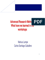 Advanced Research Methods - Final Class