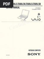 Sony Vaio Pcg-Z505le, Lek, LS, LSK Service Manual (9-872-139-11)