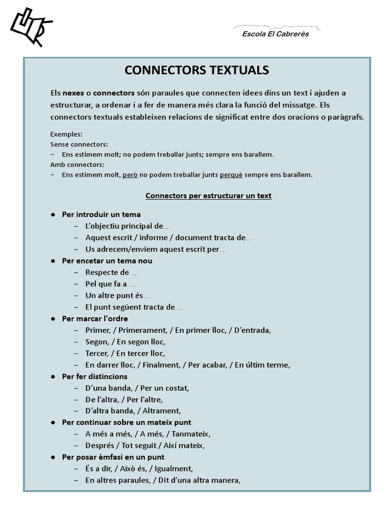 Connectors Textuals PDF