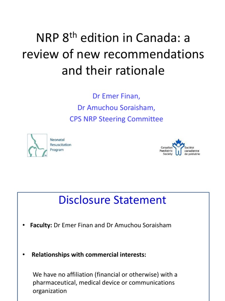NRP 8th Edition Updates in Canada | PDF | Cardiopulmonary Resuscitation ...