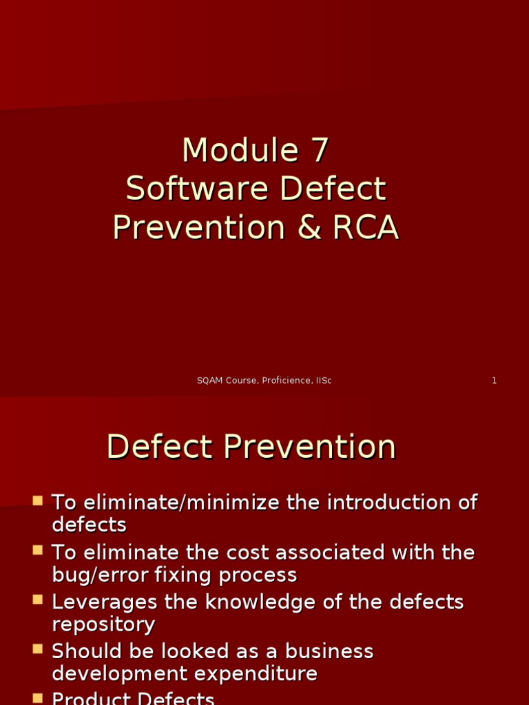 Software Defect Prevention & RCA Guide | PDF