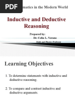 Mathematics in The Modern World: Inductive and Deductive Reasoning