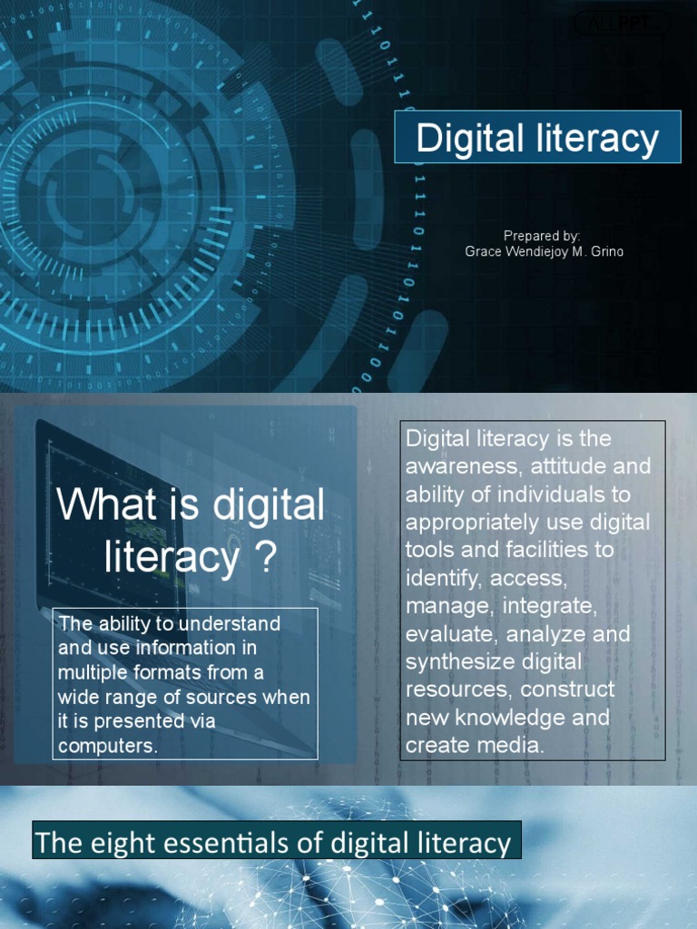 Digital Literacy: Prepared By: Grace Wendiejoy M. Grino | PDF ...
