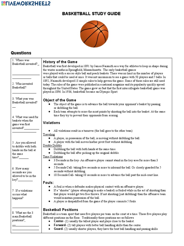 Basketball Study Guide PDF