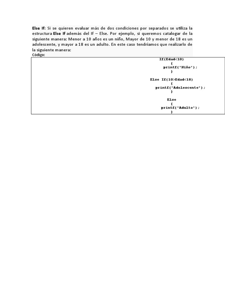 Else If | PDF