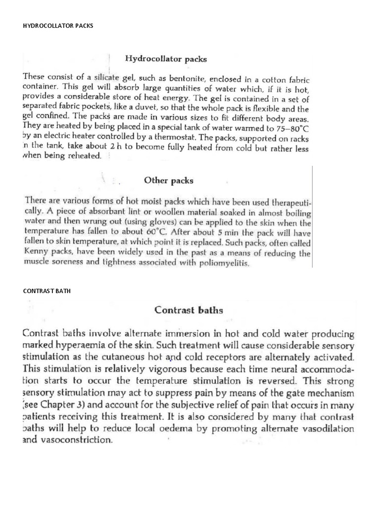 Hydrocollator Packs PDF Radiation