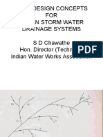 Basic Design Concepts FOR Urban Storm Water Drainage Systems S D Chawathe Hon. Director (Technical) Indian Water Works Association