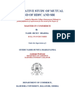 Comparative Study of Mutual Fund of HDFC and Sbi: Master in Commerce