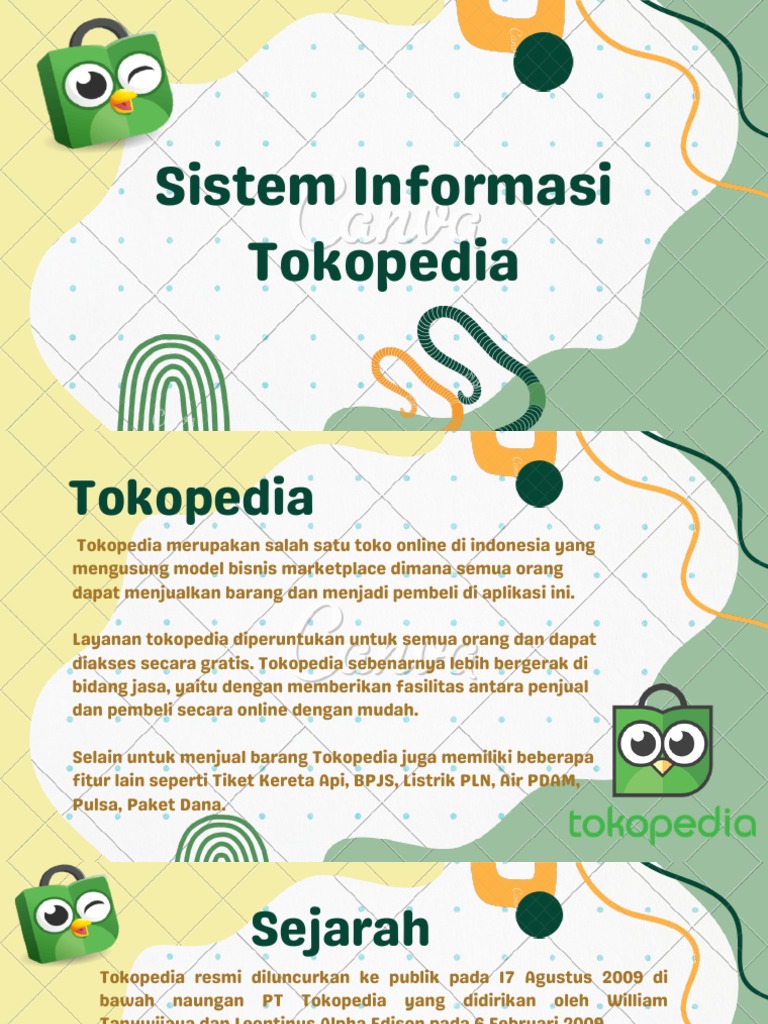 Sistem Informasi dan Sejarah Tokopedia | PDF