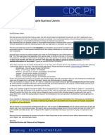 Letter of Appeal To Philippine Business Owners: Only Under An EUA (Emergency Use Authorization)