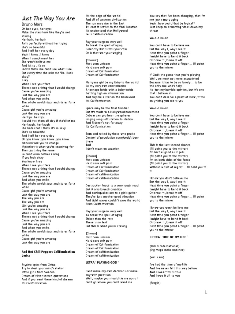 Pop Lyrics for Music Lovers | PDF | Entertainment (General) | Leisure
