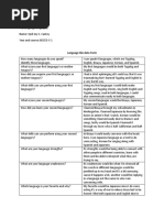 My Language Bio Data Form