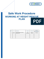 Safe Work Procedure Working at Height Rescue Plan