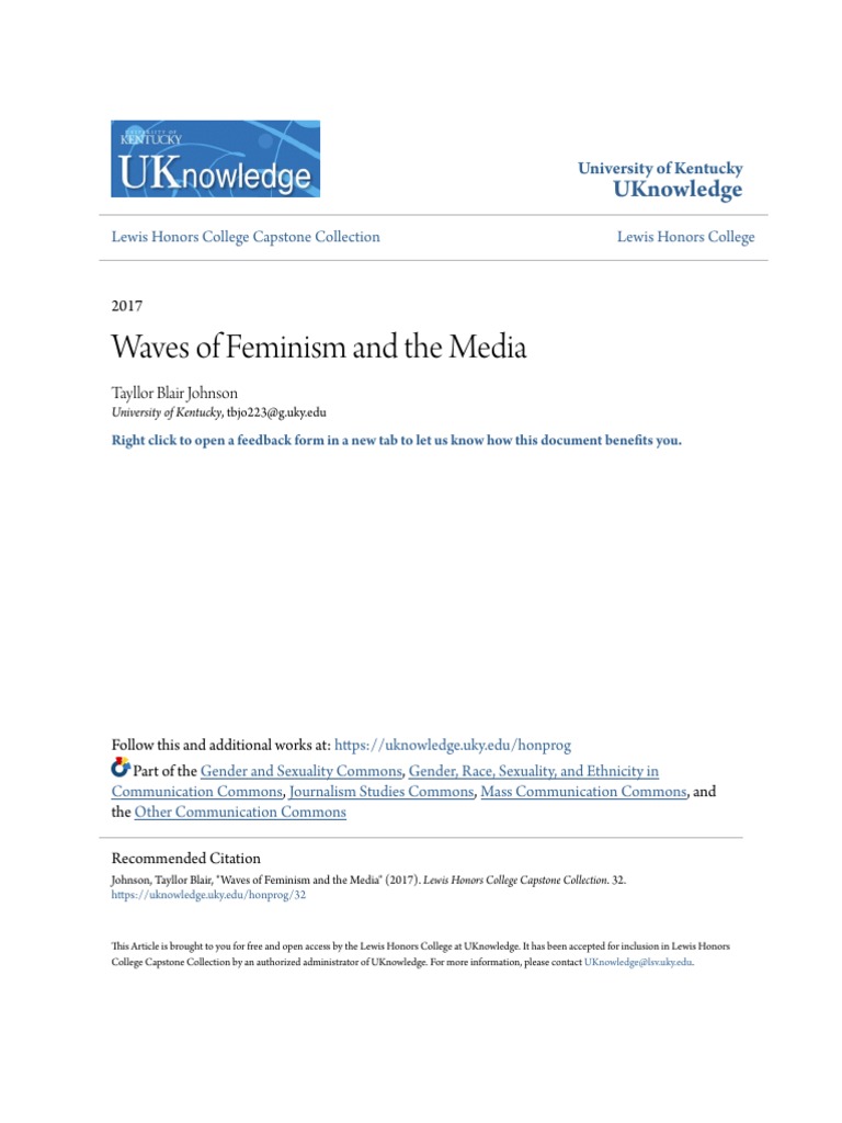 Waves of Feminism and The Media | PDF | Gender Studies | Feminism