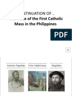 Continuation of The Place of The First Catholic Mass in The Philippines