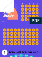 Bingo juego números