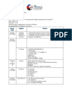 Summattive Assessment II - Schedule and TT Grade 4