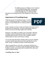 Importance of Travelling Essay