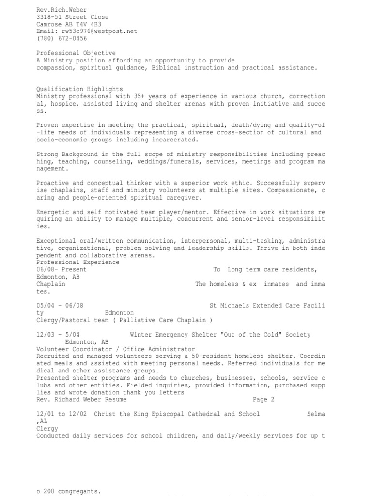 CHAPLAIN Chaplain Prison