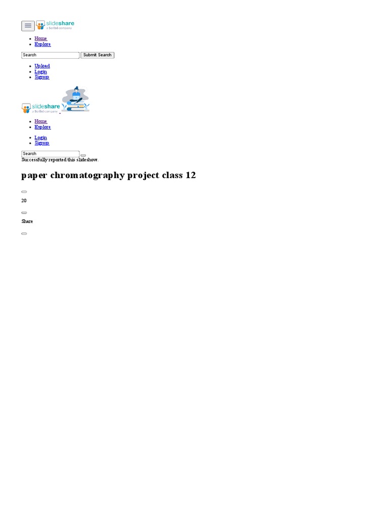 Paper Chromatography Project Class 12 PDF Chromatography Separation Processes
